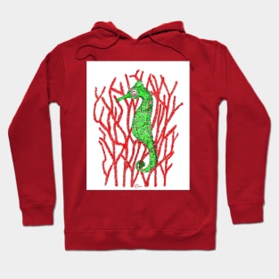 green sea horse Hoodie